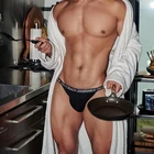 Мужские трусы брифы из модала ORLVS, черные трусы с заниженной талией, удобное нижнее белье для мужчин,