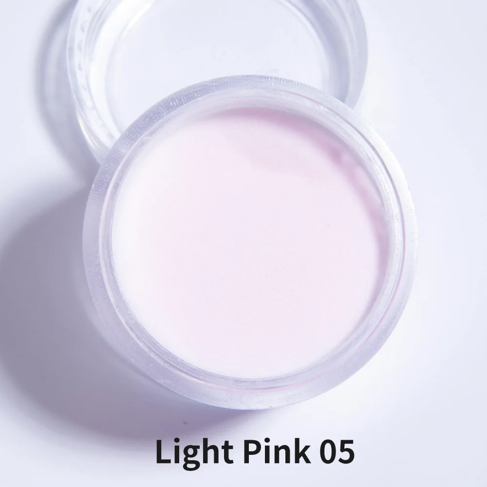 1 баночка белая нюдовая акриловая пудра розовый цвет 3D для ногтей Блестящий
