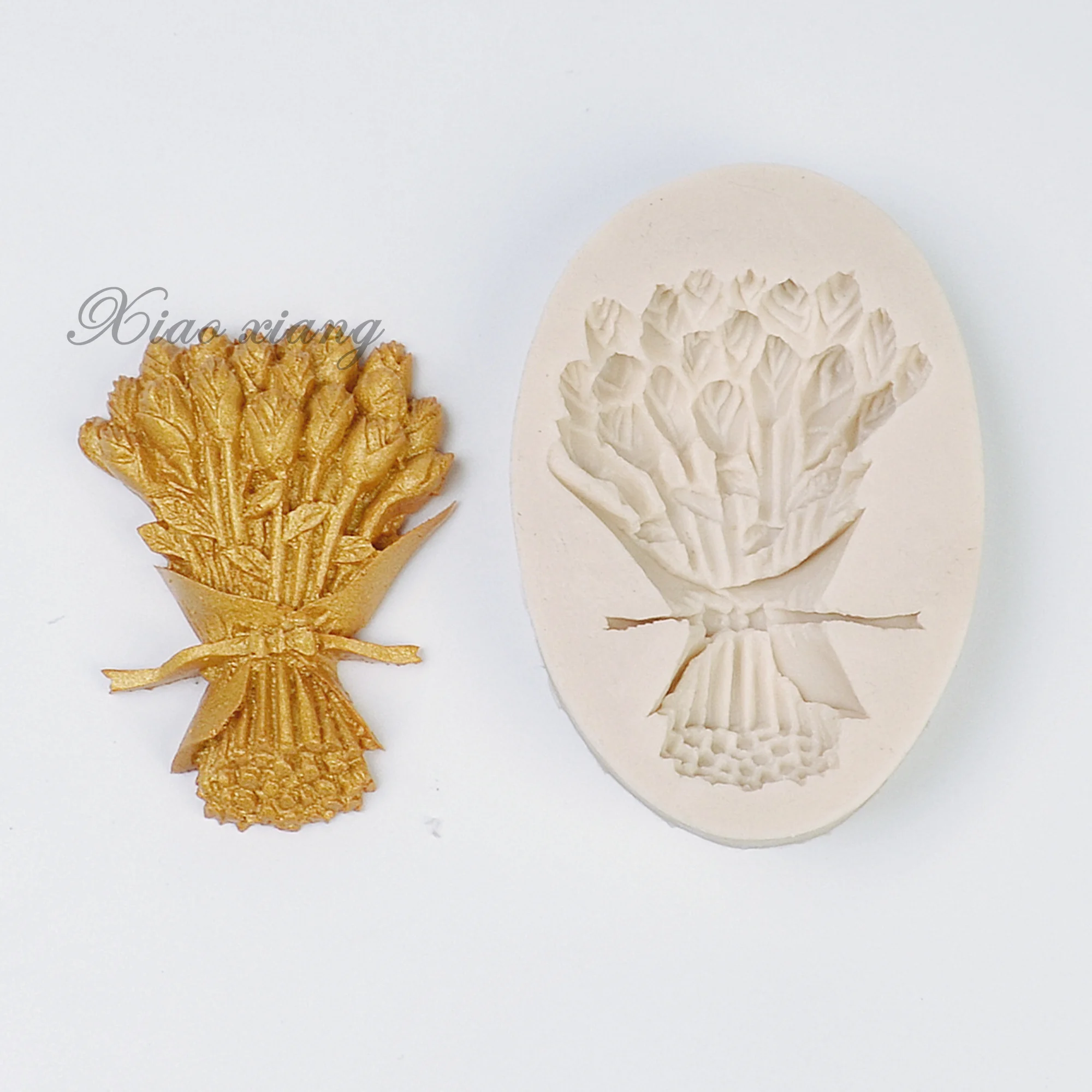 3D Цветочный букет силиконовая форма для помадки фотообои шаблон украшения торта