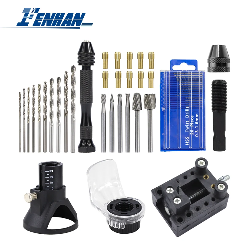 Engraver Abrasive Tools Accessories Rotary Power Tool Set with Twist Drill Bit Mini Chucks Adapter For Dremel | Инструменты