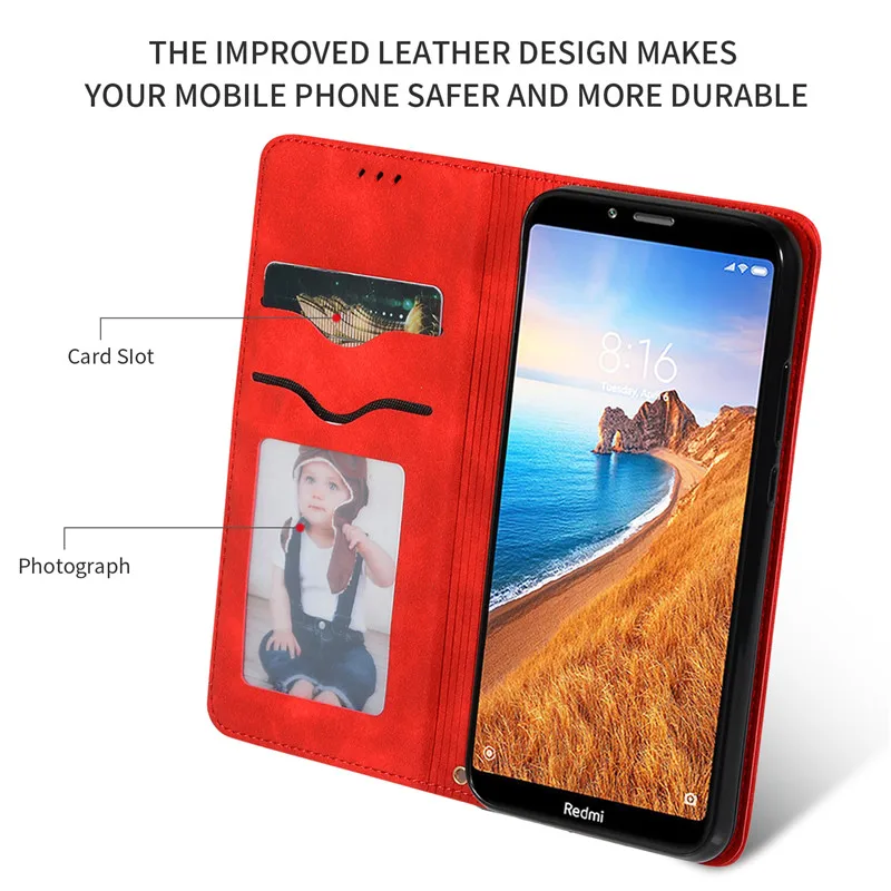Роскошный кожаный бумажник для Xiaomi Redmi Note 6 7 7A 7S Y3 9 Explorer 9SE 9T K20 Pro, высококачественный чехол