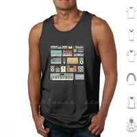 electronic musician synthesizer and drum machine dj tank tops vest sleeveless synthwave synth synthesizer drum