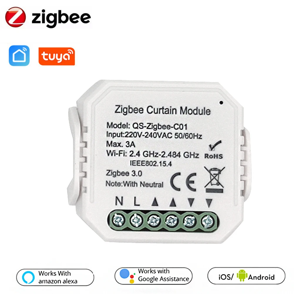 

Curtain Switch Module Home Practical Remote Control Zigbee App Bedroom For Roller Shutter Wireless Blind Motor Smart With Timer