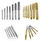 57 шт. набор метрических метчиков, метчики, наборы ручных инструментов из быстрорежущей стали M3-M12 Machine, спиральная точка, винтовая резьба, Набор заглушек для металла, дерева