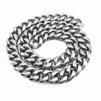 14mm widthlightweight cuban chain pure titanium gr1 hiphop mens necklace s shapedjewelry clasp hidden clasp multiple choices