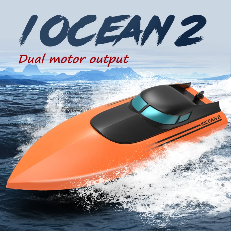 2021New iOCEAN2 Rc Boat 2.4G Remote Control speed boat Rechargeable Waterproof Cover Design Anti-collision Protection Design