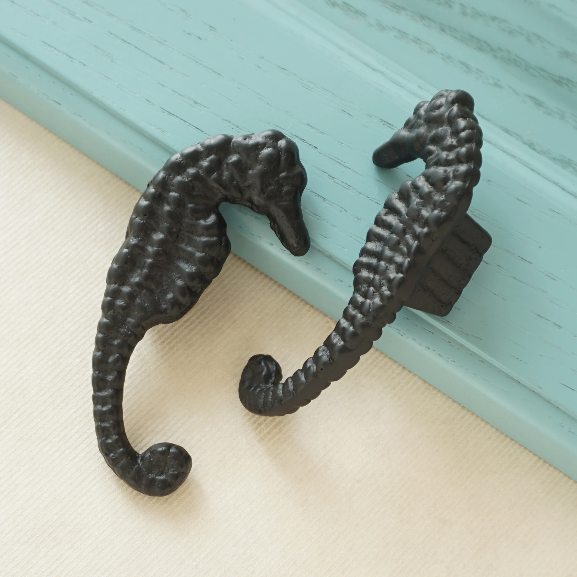 Милый черный с формой гиппокампа Алюминий сплава дети Спальня мебельные ручки