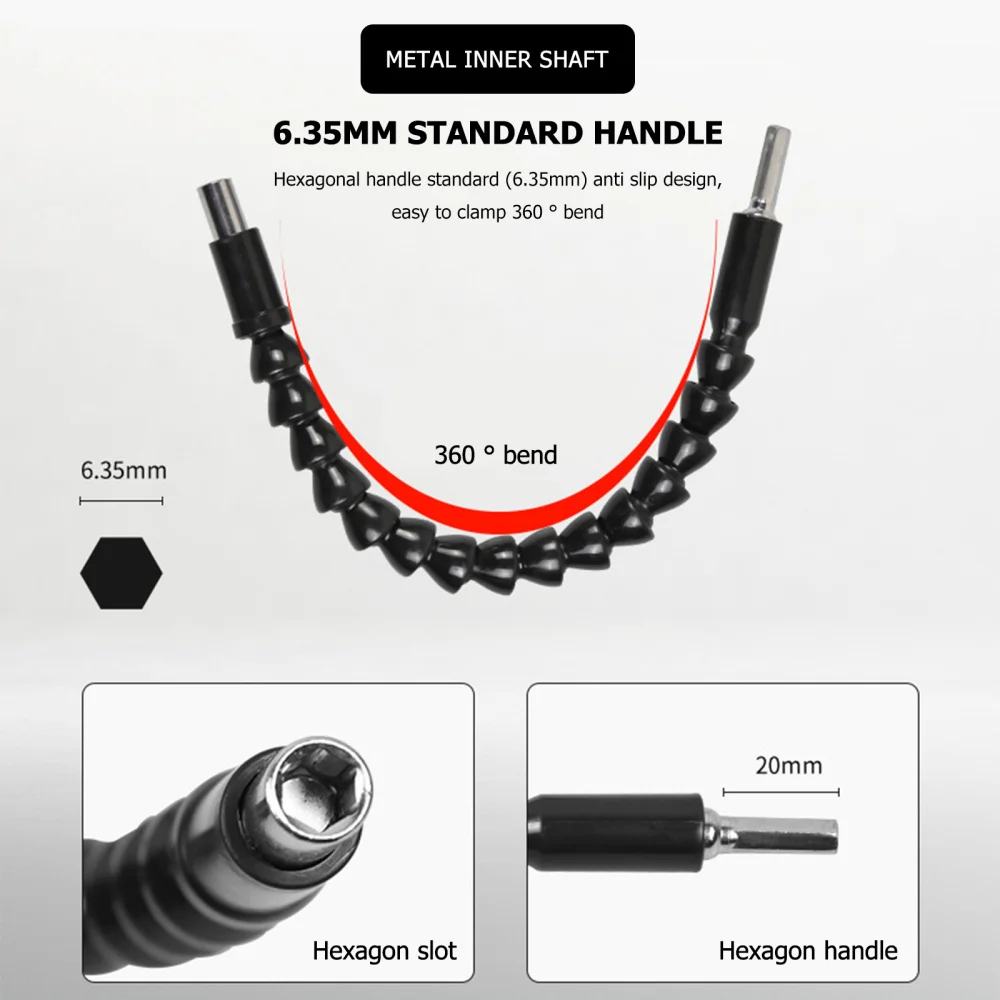 

1 Set Bendable Drill Bit Extension Kit Drill Shaft Set for Home Improvement