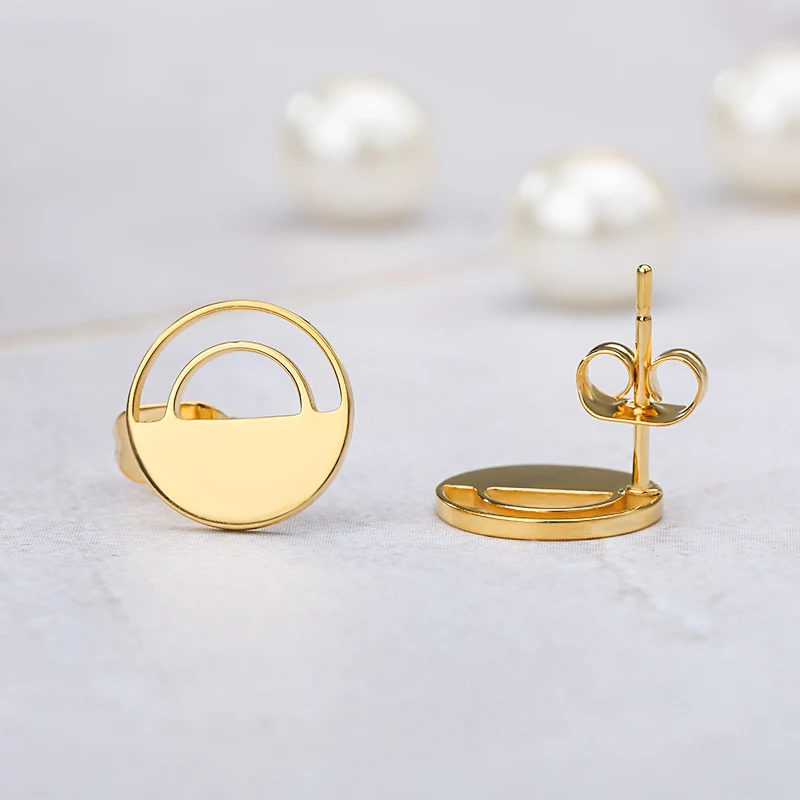 Геометрические круглые серьги для женщин свадебная бижутерия гвоздики из