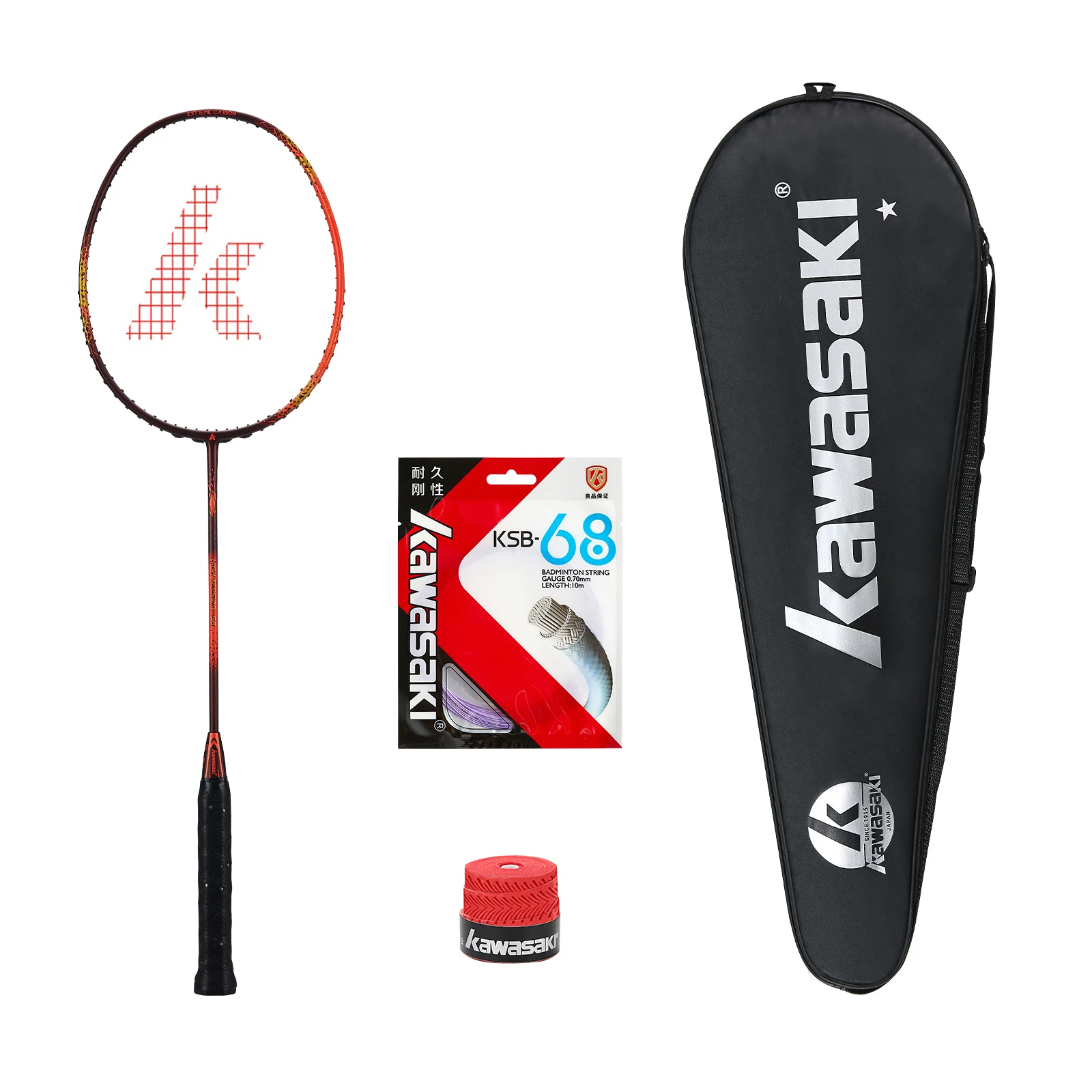 2021 Kawasaki 24 T High Rigidity Carbon Fiber Badminton Racket High Tension G6 Tennis Racket With Free Gift Badminton grips