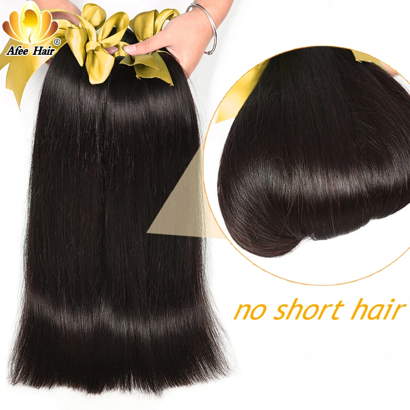 Aliafee бразильские прямые волосы пряди натуральный цвет 100% человеческие волнистые