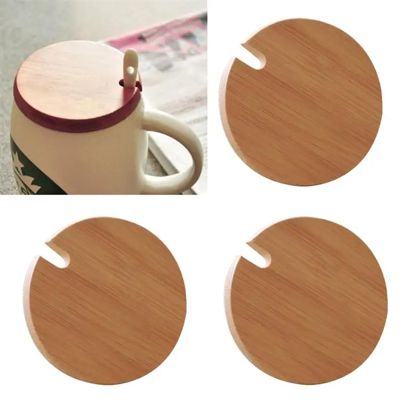 3 шт. Деревянные крышки деревянная кружка крышка Стекло баночка для напитков