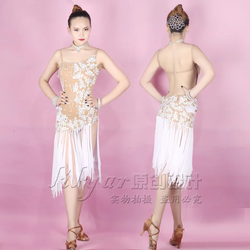 

New Latin Dance Dress Competition Dress Costumes Skirt Performing Dress Adult Customize Children Red Matador Skirt Split Skirtes