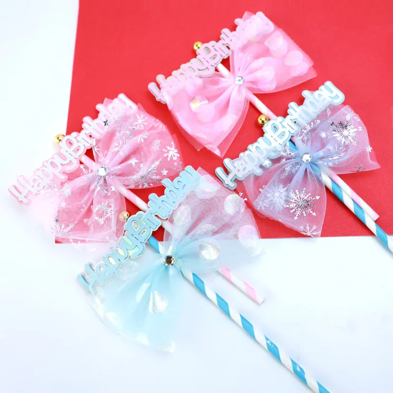 Бант топпер для торта мягкий помпон на свадьбу вечеринку в честь Дня Рождения