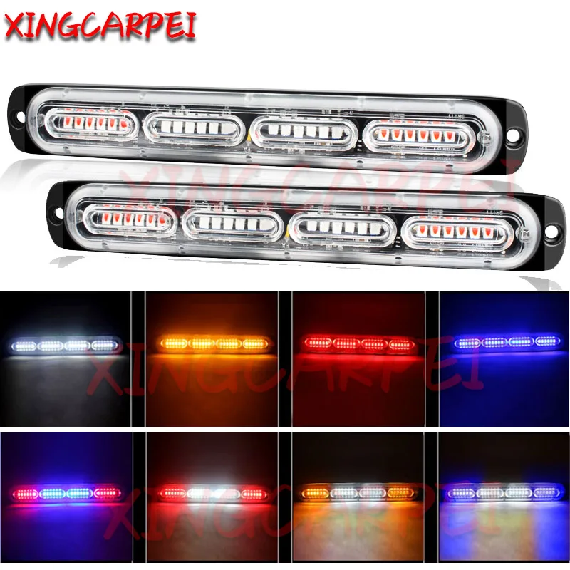 72 Вт 24 светодиодный Ода стробоскоп 12 В ультратонкий предупредительный свет