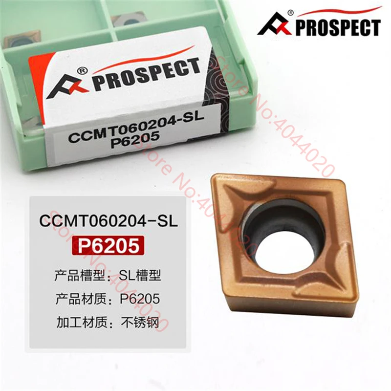 

PROSPECT CCMT060204-SL /CCMT060208-SL P6205 CARBIDE INSERT 10PCS/BOX