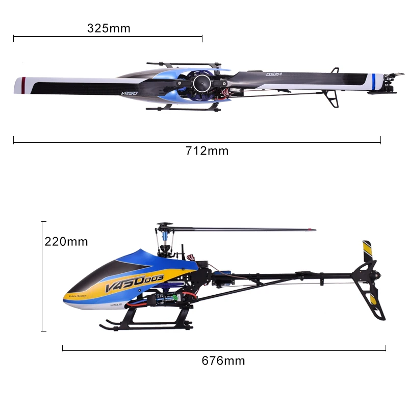 Walkera 450 V450D03 6CH 3D Fly 6 осевая система стабилизации с одним лезвием Профессиональный
