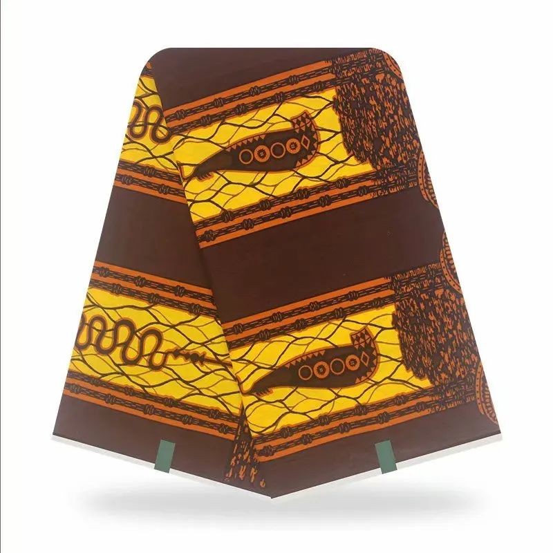 

new arrival African Real Wax Print Fabric African Wax For Nigerian On Sale Organza Print 100% Cotton Wax Fabric