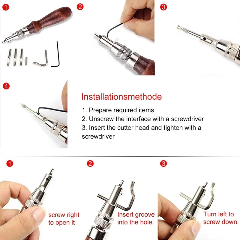 Кожаные рабочие инструменты кожа Ремесло Регулируемый кожаный Простроченный