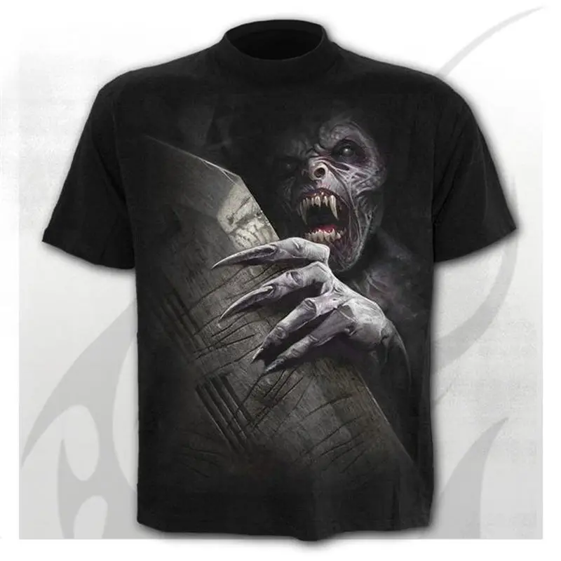 

2021 New Fashion Men 3D Skull Print Unisex-Adult Hipster Street Hip Hop 3D T-Shirt