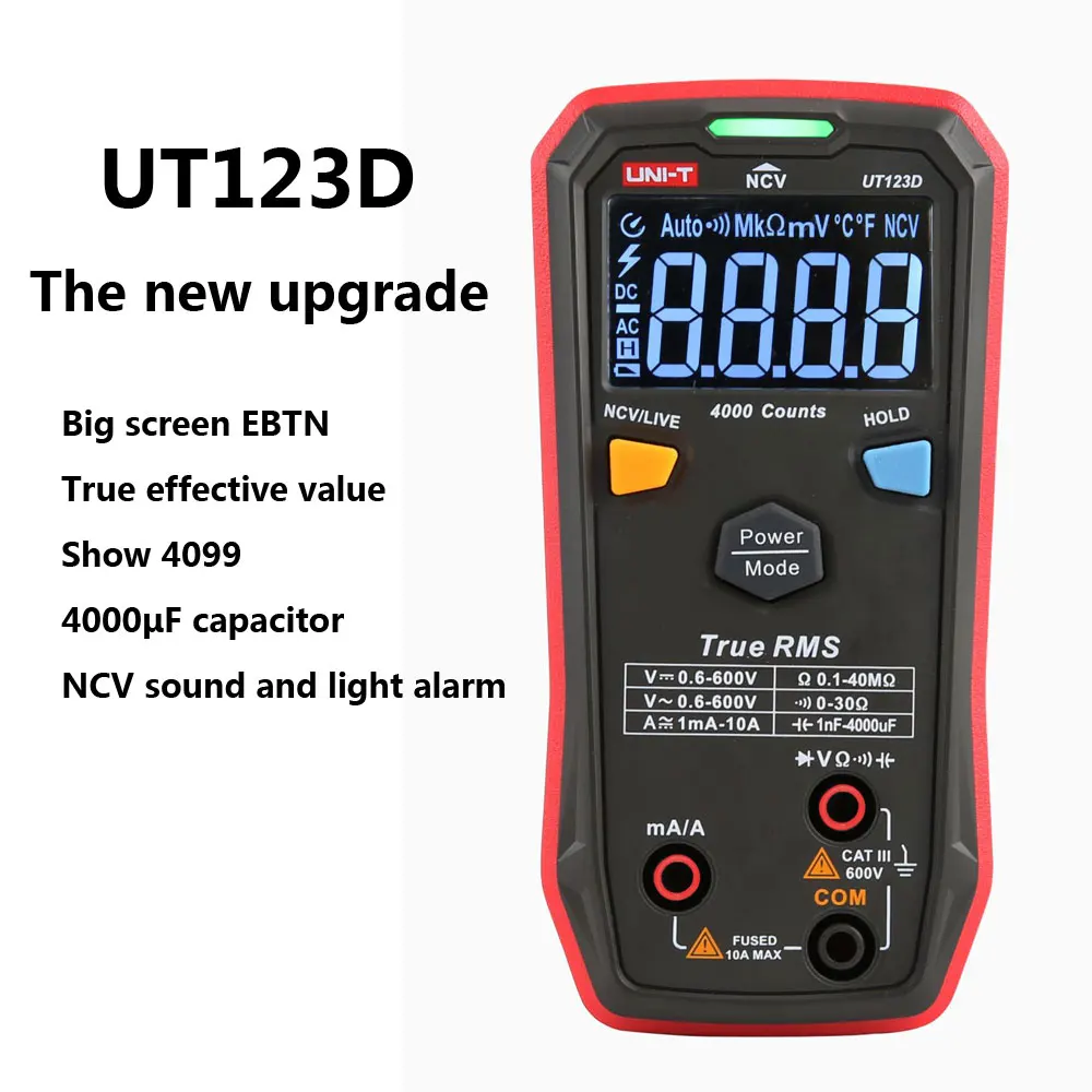 Обновленная версия UNI-T UT123D интеллигентая (ый) Цифровой мультиметр измерения