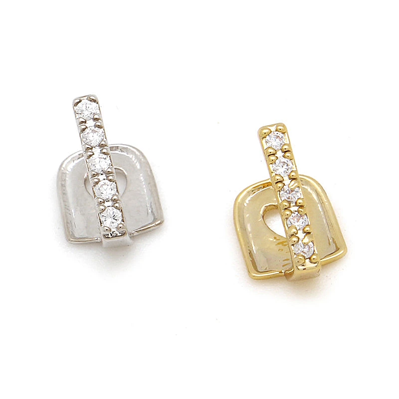 

LuReen 2Pcs/Set Gold Color Teeth Grillz Women Men CZ Iced Out Grills Cospaly Teeth Caps Rapper Hip Hop Tooth Jewelry Party