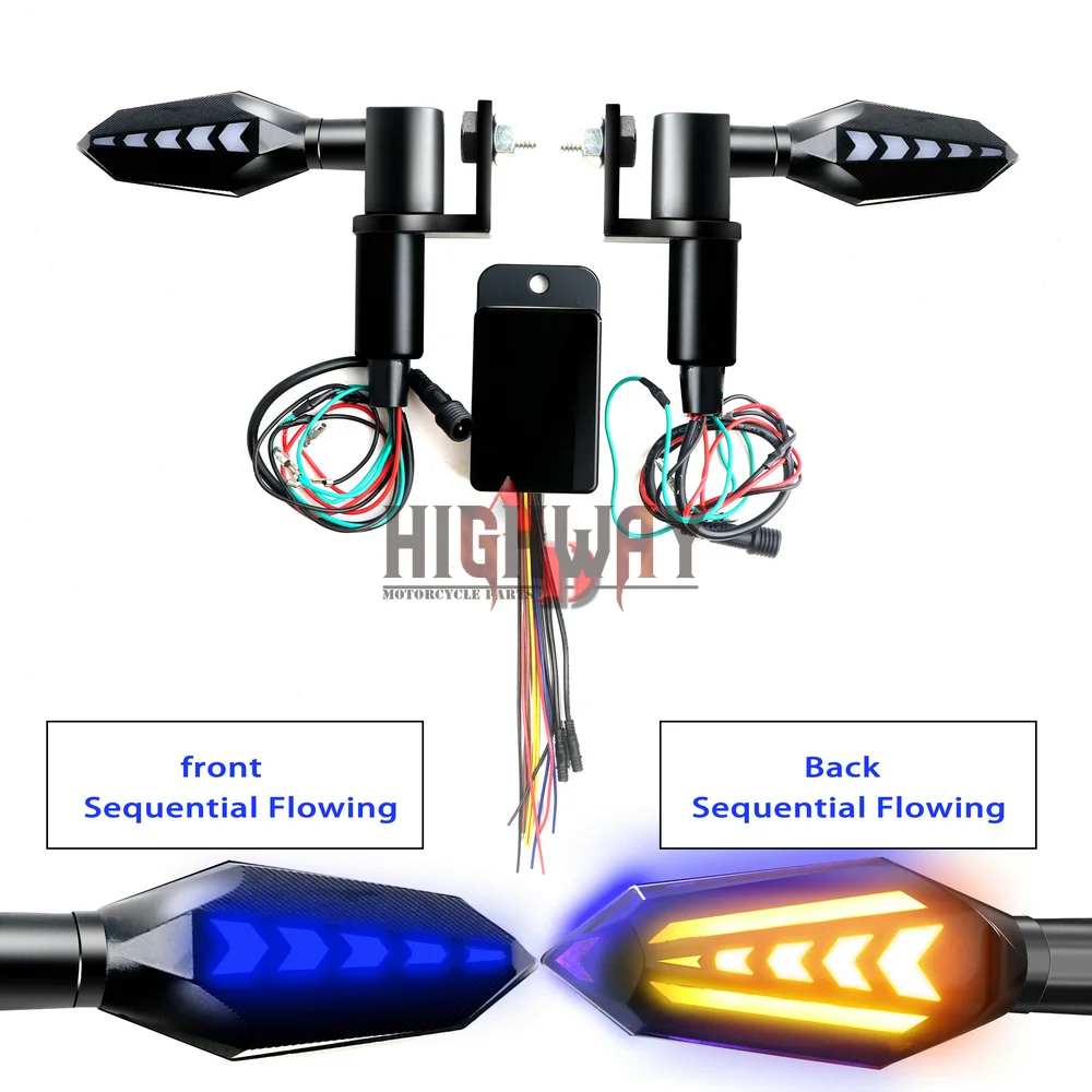 

Front Rear Motorcycles Automatic Flip Folding Led Flowing Indicator Blinker Flasher Electric Auto Fold Turn Signal Lights