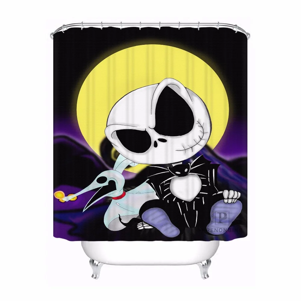 Custom Waterproof Shower Curtain Nightmare Before Christmas Printed Bathroom Decor Various Sizes #180320-02-247 | Дом и сад