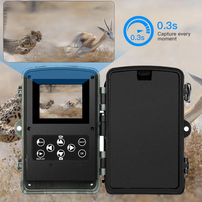 

Waterproof Wifi Bluetooth Trail Camera 40M Wireless Hunting Cameras 1080P Night Vision Wildlife APP Photo Traps Surveillance