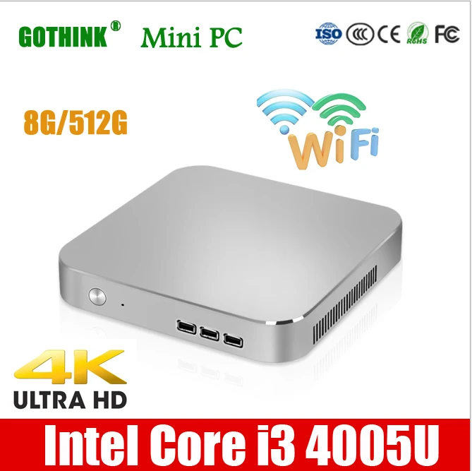 Мини ПК GOTHINK Intel Core i3 4005U двухъядерный четыре потока 1 7 ГГц WIN7/8/10 система LINUX 300 м Wi Fi