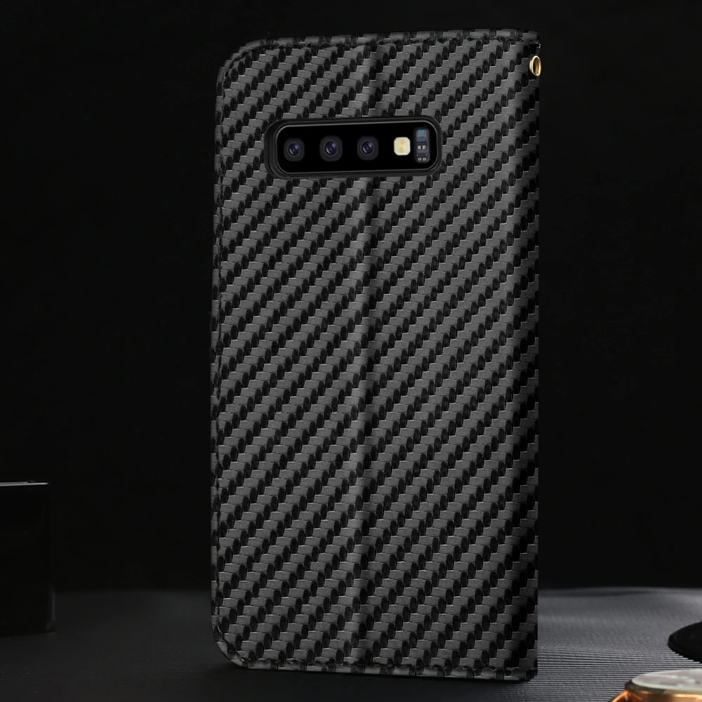 LLZ. COQUE карбоновый кошелек чехол для телефона для samsung Galaxy S9 Plus S10 S7 Edge противоударный флип Слот для Карт Кожаный чехол для samsung S8