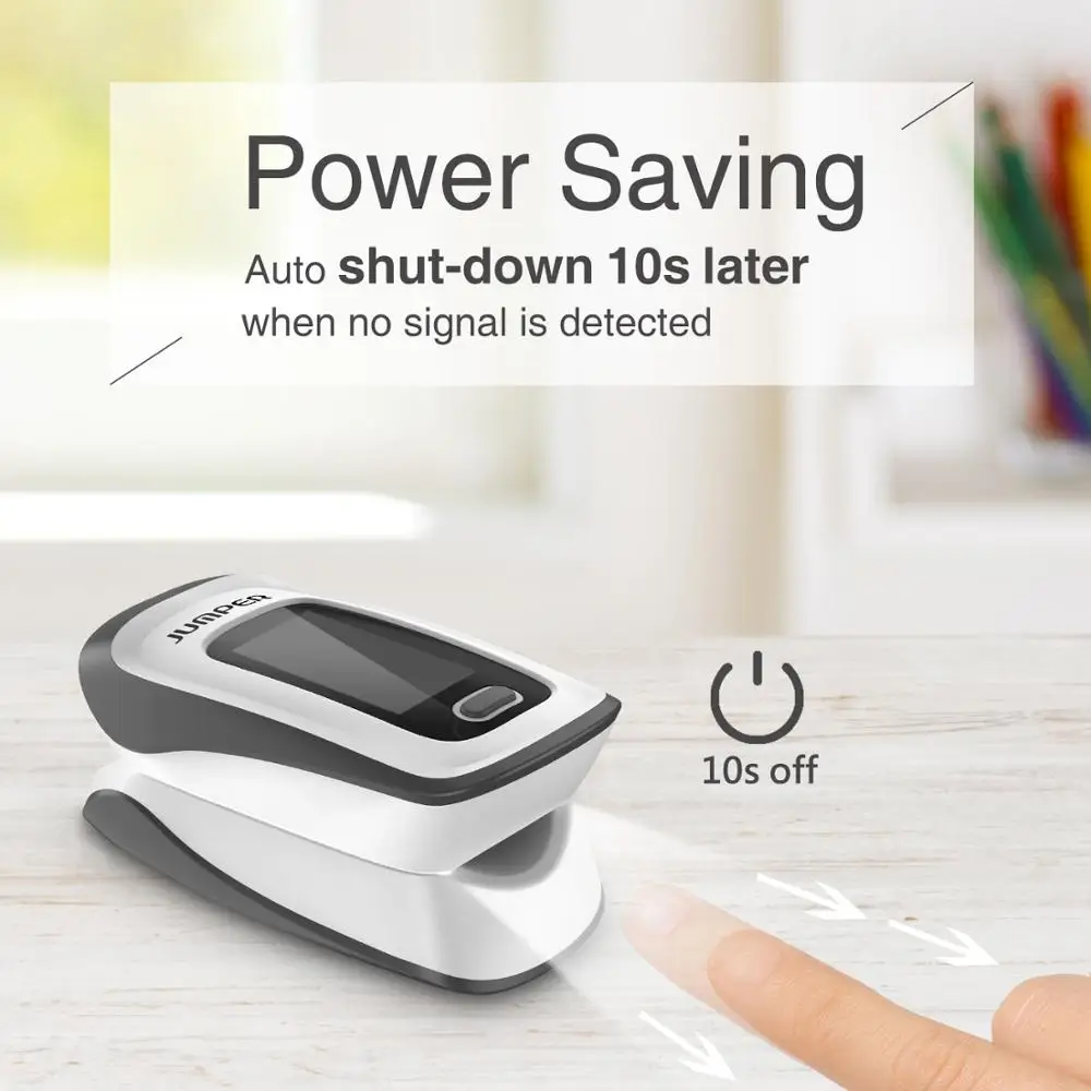Цифровой пульсоксиметр JUMPER Портативный монитор сердечного ритма кислорода в