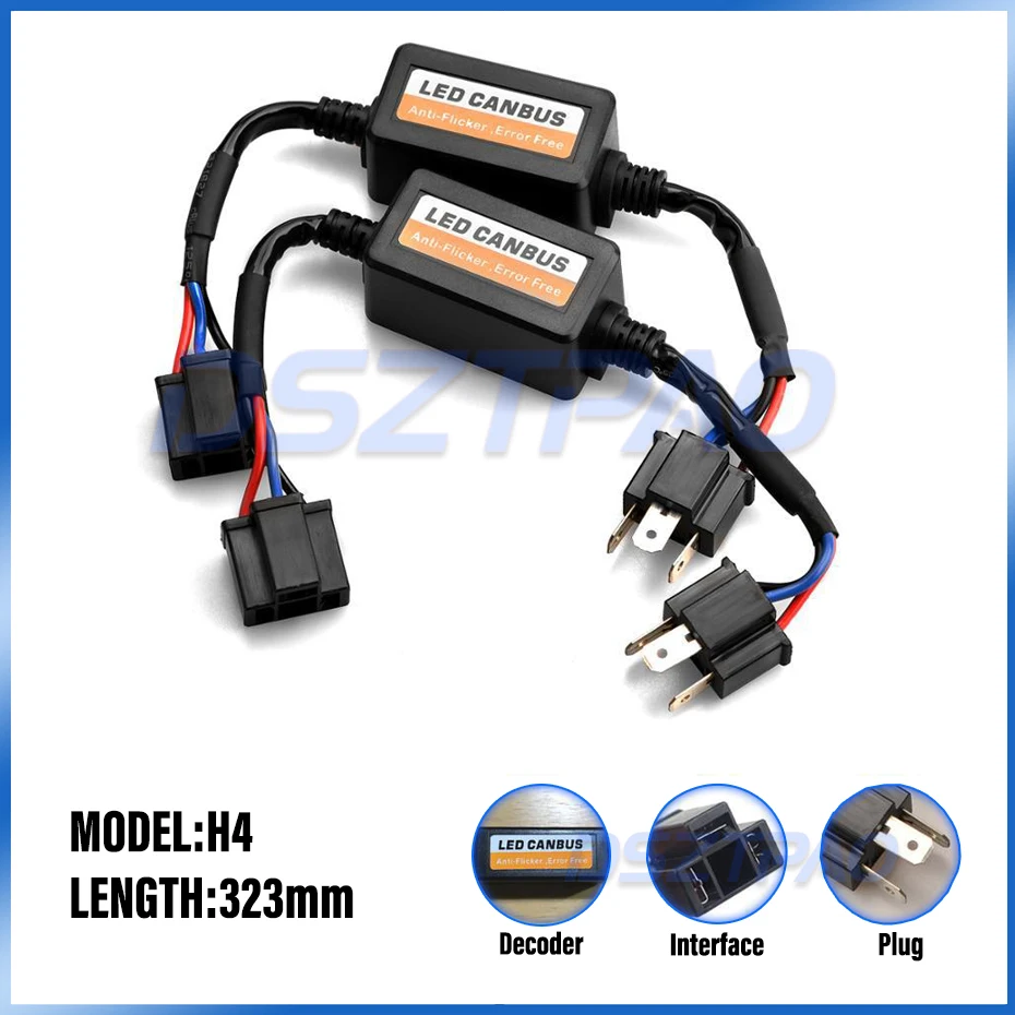 2 шт. H4 H7 H8 H11 9005 HB3 9006 HB4 светодиодный лампы декодер резистор 50w Canbus Ошибка