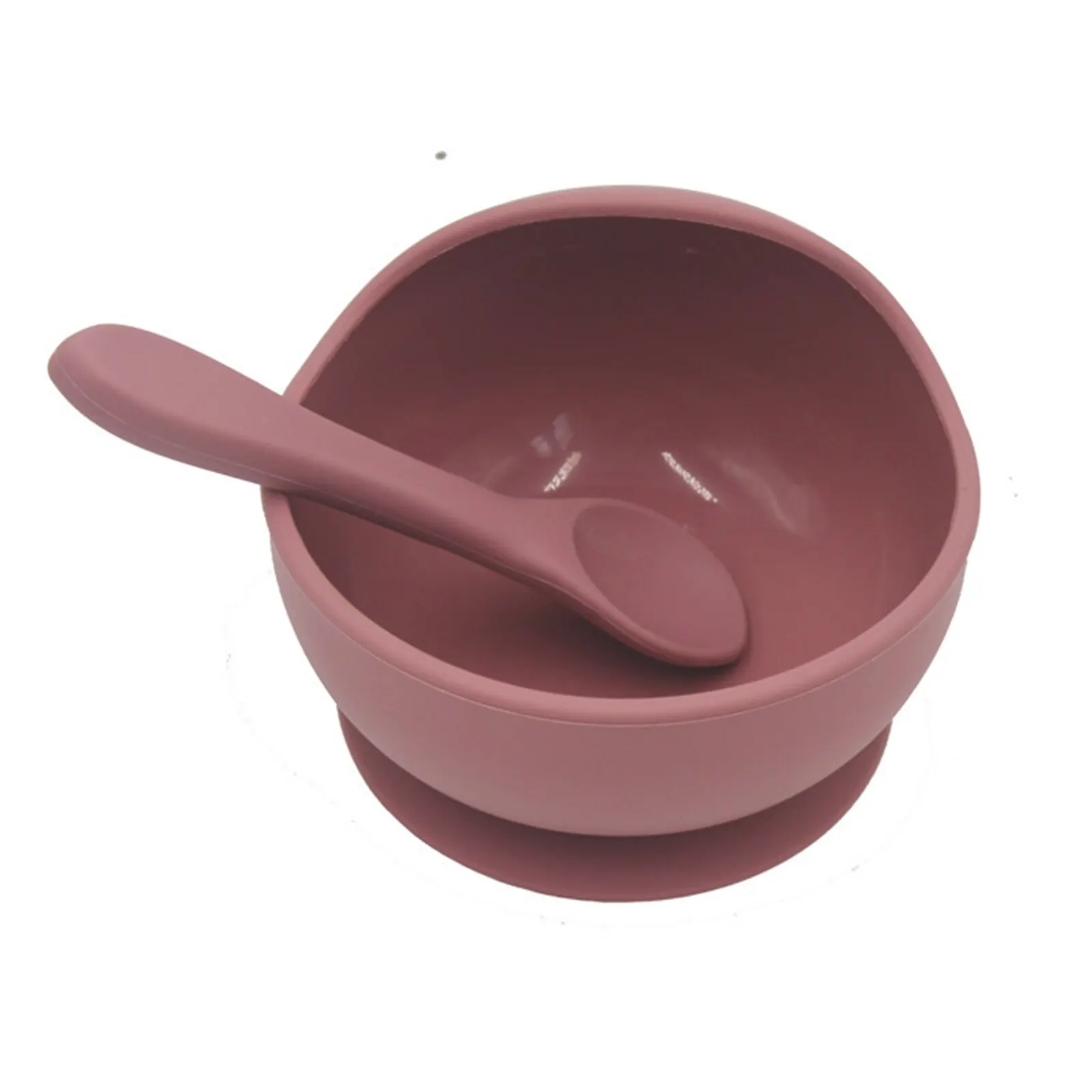 

1set Silicone Baby Feeding Bowl Tableware Waterproof Spoon Non-Slip Crockery BPA Free Silicone Dishes for Baby Bowl Baby Plate