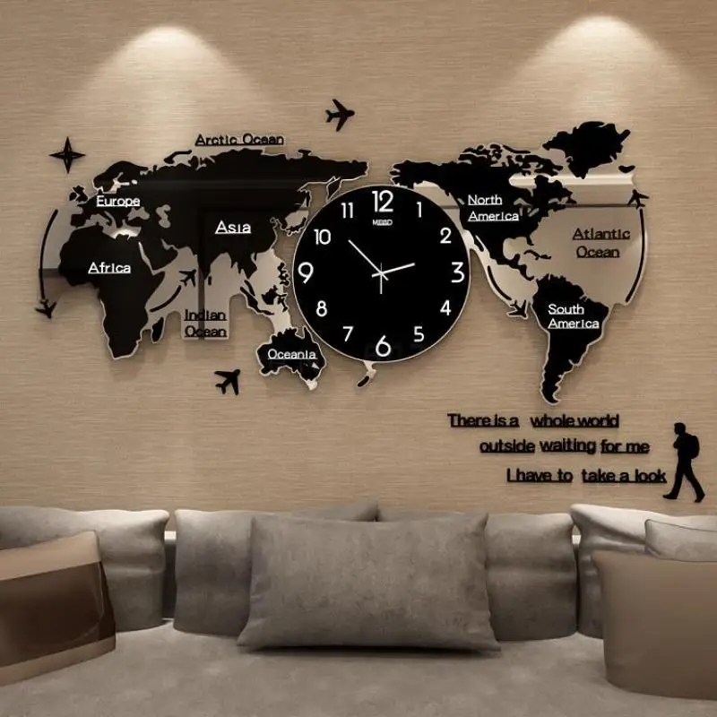 Креативные настенные часы для гостиной современные минималистичные