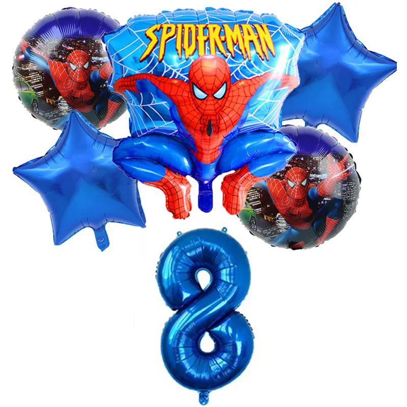 6 шт. фольгированные шары Человек-паук | Дом и сад