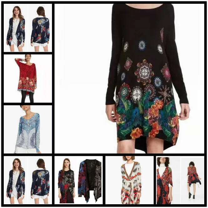 Impresso blusas bordadas de Graus, Espanha xs-xl