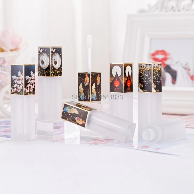 3D квадратный пластиковый косметический блеск для губ контейнер Матовая жидкая