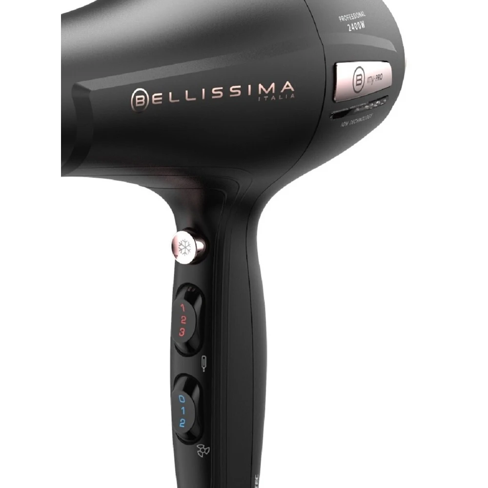 Фен Bellissima MY PRO 2400Вт 2 насадки керамика ионизация 8 режимов съемный фильтр|Фены для