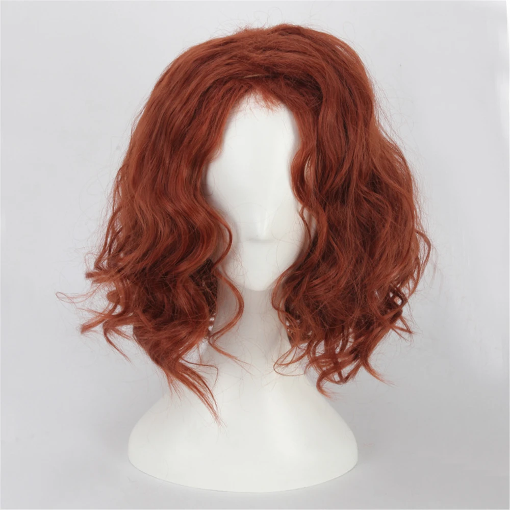 Avengers Black Widow Austrian era style cosplay brown red wig headpiece costume halloween anime unisex Anime | Тематическая одежда