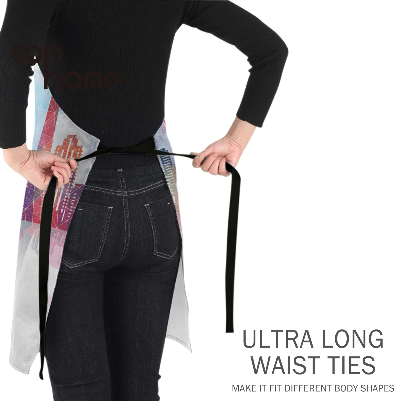 Tophome Кухонный Фартук Ванкувер фон с изображением кота без рукавов Фартуки из