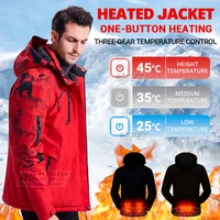 Winter Men Electric Heated Jackets USB Heating Vest Outerwear Ski Jacket Motorcycle Jacket Hunting Clothing Warm Hiking Coat 7XL