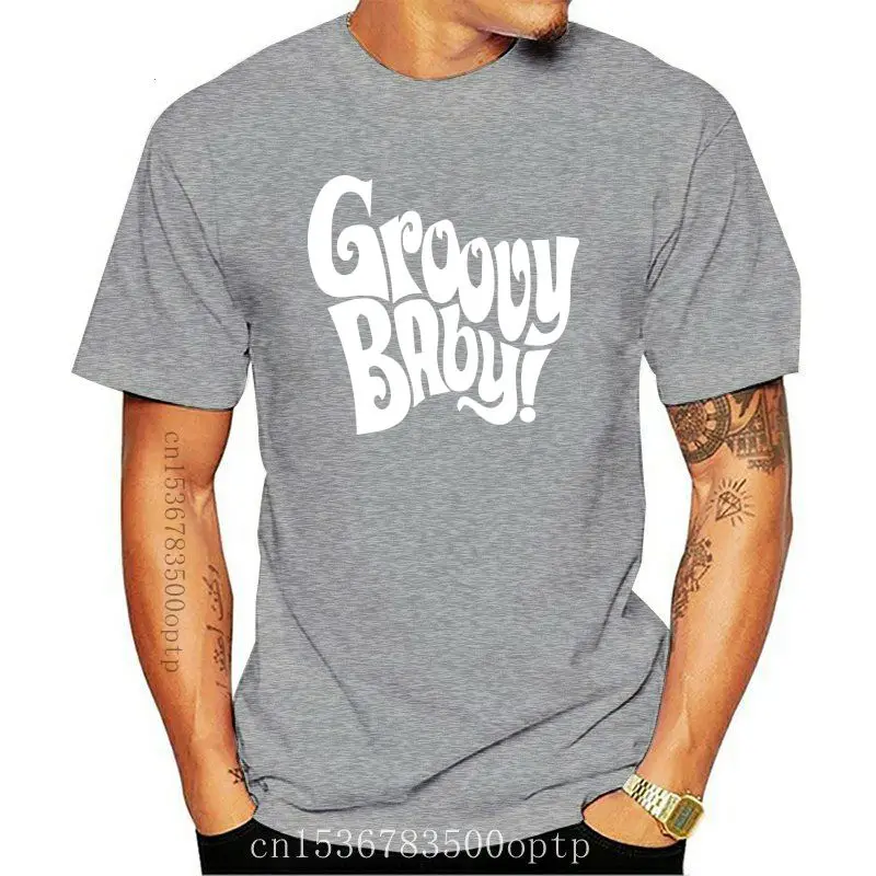 

New Groovy Baby Austin Powers Comedy Movie Quote men (woman available) t shirt black Cool Casual pride t shirt men Unisex Fashio