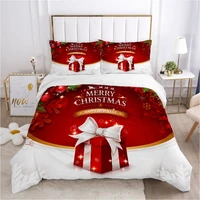 christmas santa claus duvet cover set 200x200 bedding set twin queen king double bed linens quilt cover bedclothes gift box