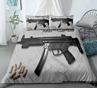 Модное стеганое одеяло с принтом пулемета, 3D украшение для спальни мальчика, Комплект постельного белья, двойная кровать, двойная кровать, детское стеганое одеяло