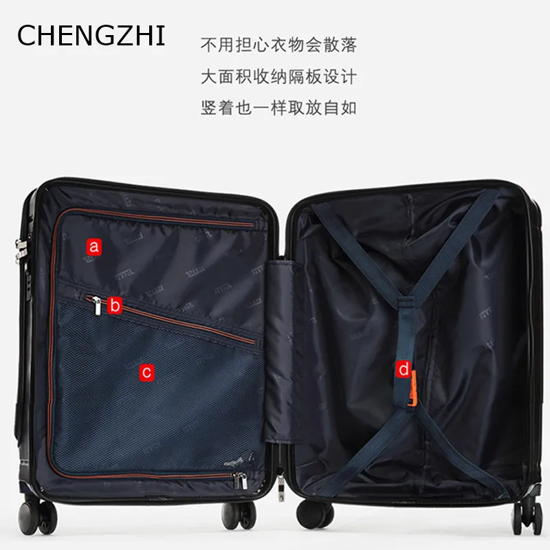 

CHENGZHI 20inch business cabin suitcase carry on rolling luggage luxury high quality trolley bag laptop luggage on wheels