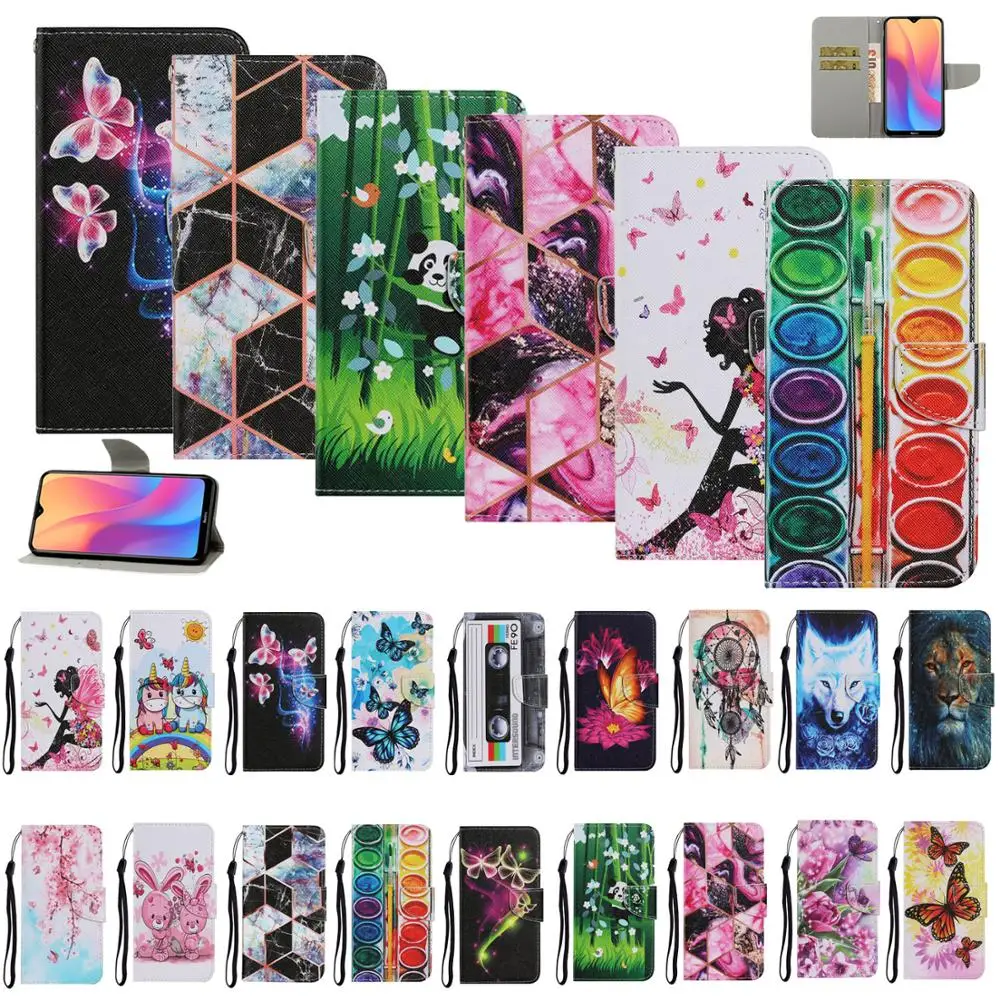 

Fashion 3D Painted Card Slot Flip Phonr Case For Samsung A10s A20s A30s A50s S10 Plus S20 Plus S20 Ultra M11 M31 Phone Cover