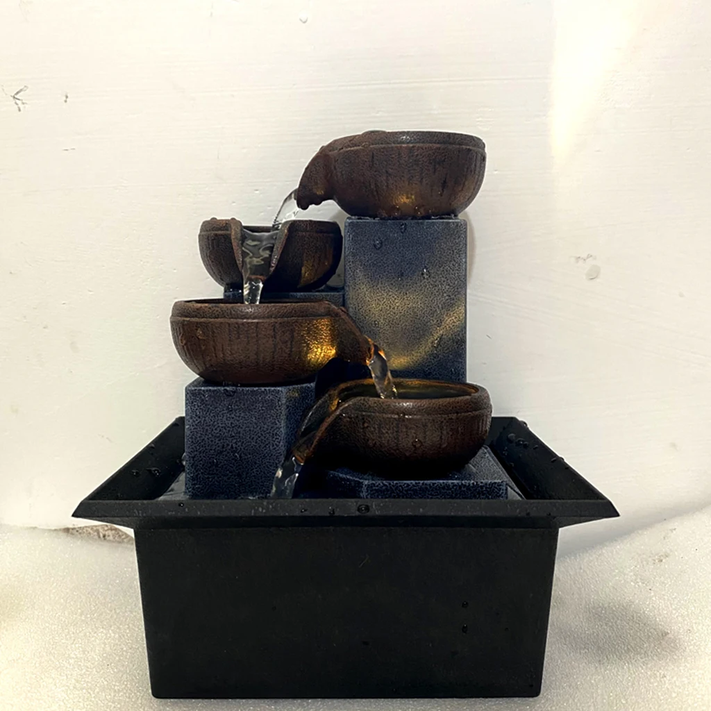 1 шт. декоративные помещении фонтан настольный водяной 5-ступенчатая Feng Shui