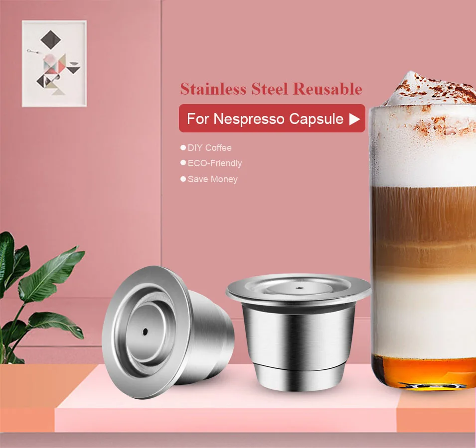 Капсула Nespresso из нержавеющей стали многоразовая капсула для кофе с