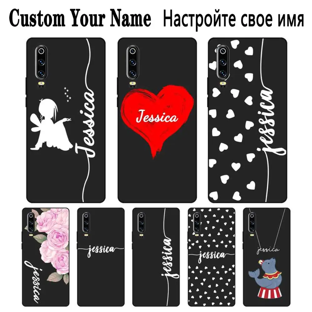 DIY черный мягкий силиконовый чехол из ТПУ для huawei P8 P9 P10 P20 P30 Lite Pro P Smart Plus 2017 2019 |
